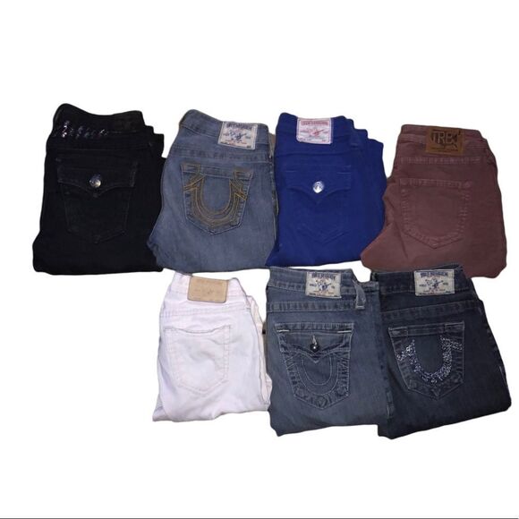 Lot of 7 True Religion Jeans Size 26 - Picture 2 of 7